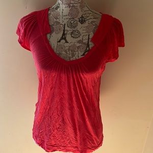 Bcbg pink V neck short sleeves top Nwt XS